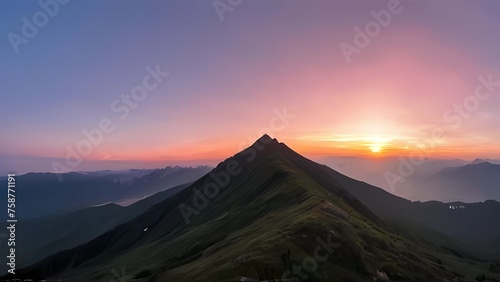 sunrise over the mountains