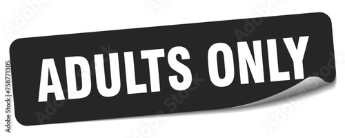 adults only sticker. adults only label