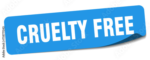 cruelty free sticker. cruelty free label