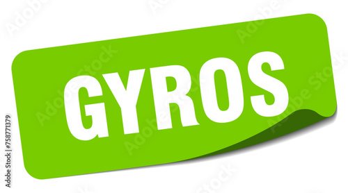 gyros sticker. gyros label