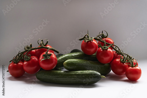 tomatoes and cucumbers