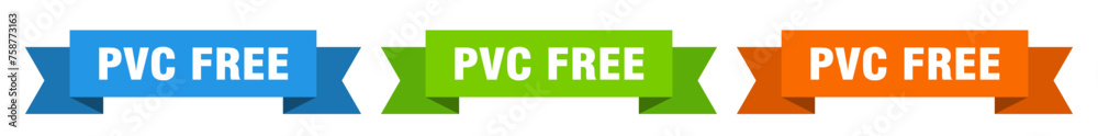pvc free ribbon. pvc free isolated paper sign. banner pvc free ribbon. pvc free isolated paper sign. banner