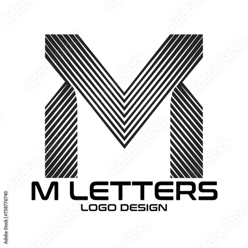 M Letters Vector Logo Design