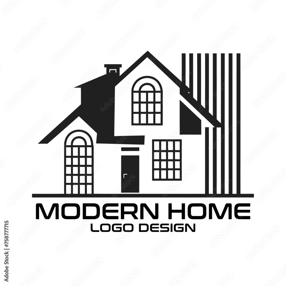 Fototapeta premium Modern Home Vector Logo Design