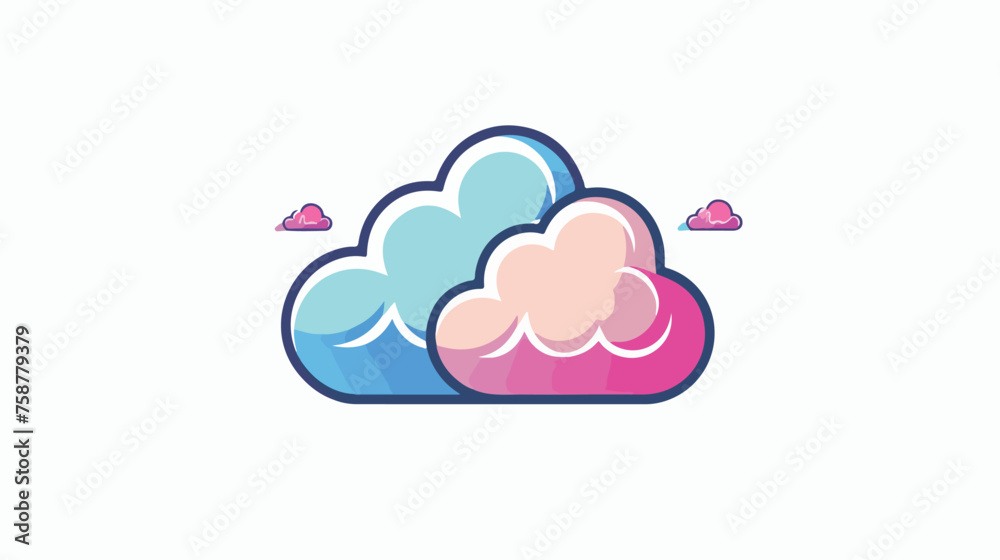 Cloud Simple Vector Color Icon. flat vector 