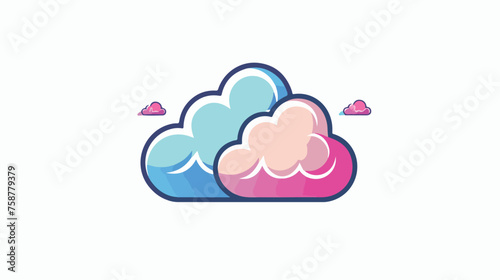 Cloud Simple Vector Color Icon. flat vector  © Ideas