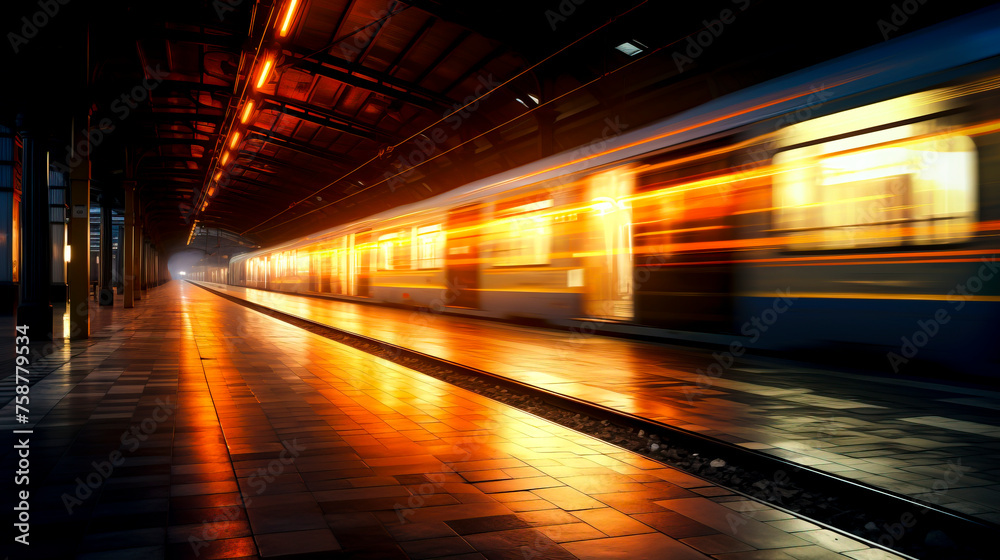 Speeding through the Station: Capturing the Dynamic Blur of Passing Trains and Shining Lights