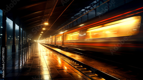 Speeding Trains: Capturing the Dynamic Blur of Station Platforms and Shining Lights