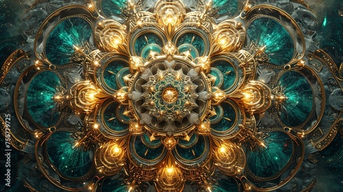 3D Wallpaper Ceiling Golden Luxury Frame Beauty

