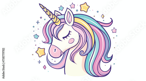 Coloring pages for kids Unicorn coloring pages vector 