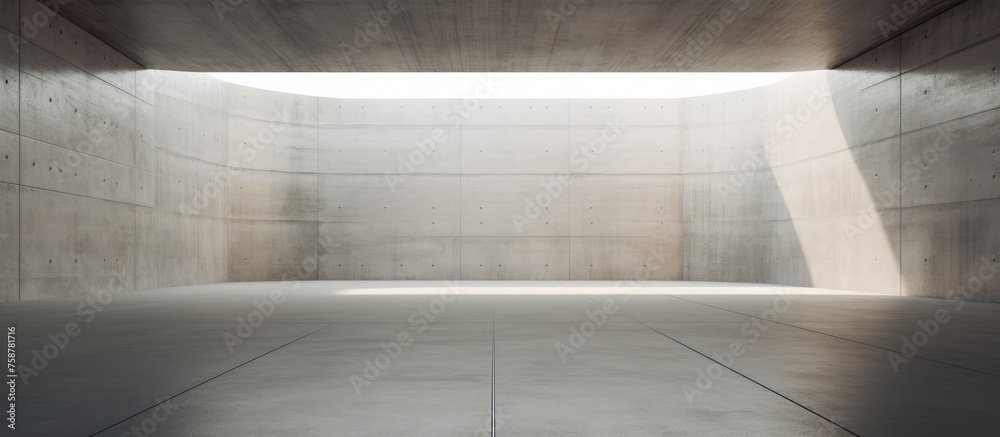 Abstract empty concrete interior with unique perspective Abstract empty concrete interior with unique perspective