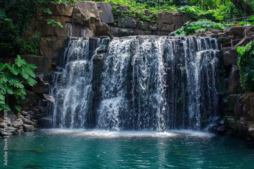 Fototapeta premium beautiful waterfall, natural water phemomena