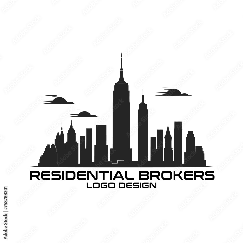 Residential Brokers Vector Logo Design