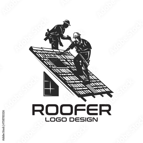 Roofer Vector Logo Design