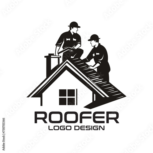Roofer Vector Logo Design