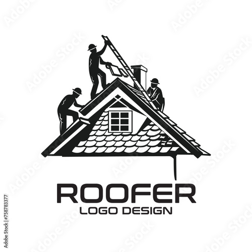 Roofer Vector Logo Design