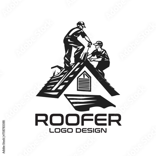 Roofer Vector Logo Design