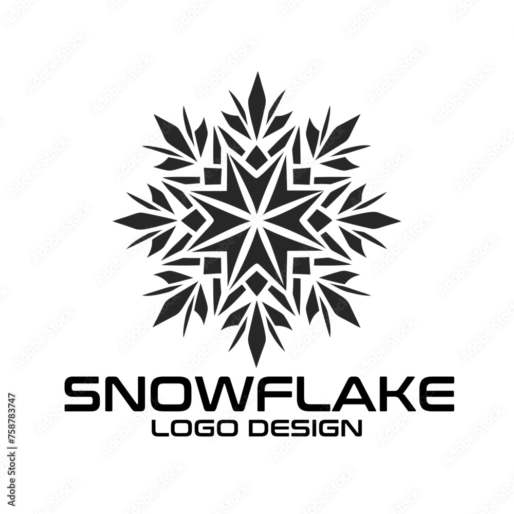 Snowflake Vector Logo Design Snowflake Vector Logo Design