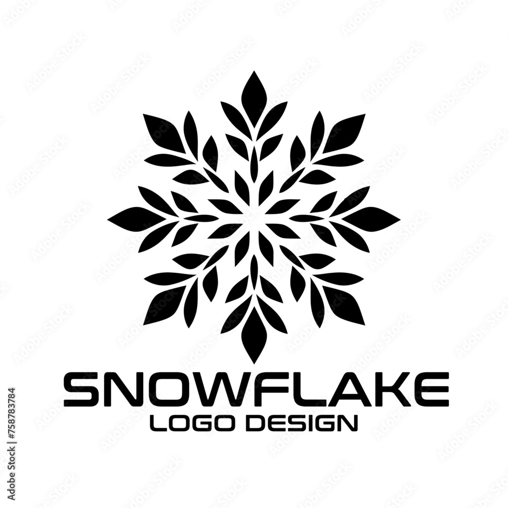 Obraz premium Snowflake Vector Logo Design