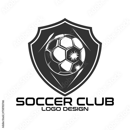 Fototapeta Naklejka Na Ścianę i Meble -  Soccer Club Vector Logo Design