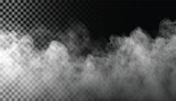 Adobe Illustrator Artwork Fog or smoke isolated transparent background. White cloudiness, mist, smog, dust, vapor PNG