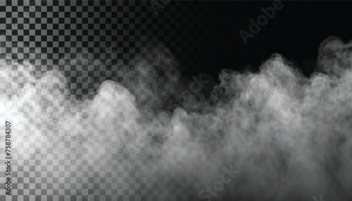 Adobe Illustrator Artwork Fog or smoke isolated transparent background. White cloudiness, mist, smog, dust, vapor PNG photo