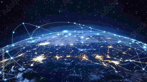 Global network with cutting edge perceptron lines spanning the earth for innovative connectivity