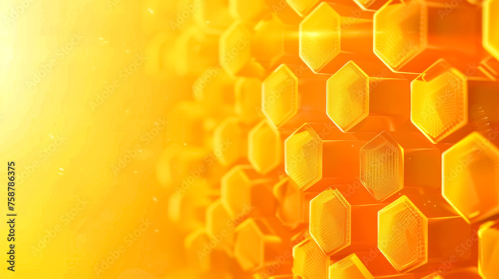 Golden honeycomb pattern under warm light Golden honeycomb pattern under warm light