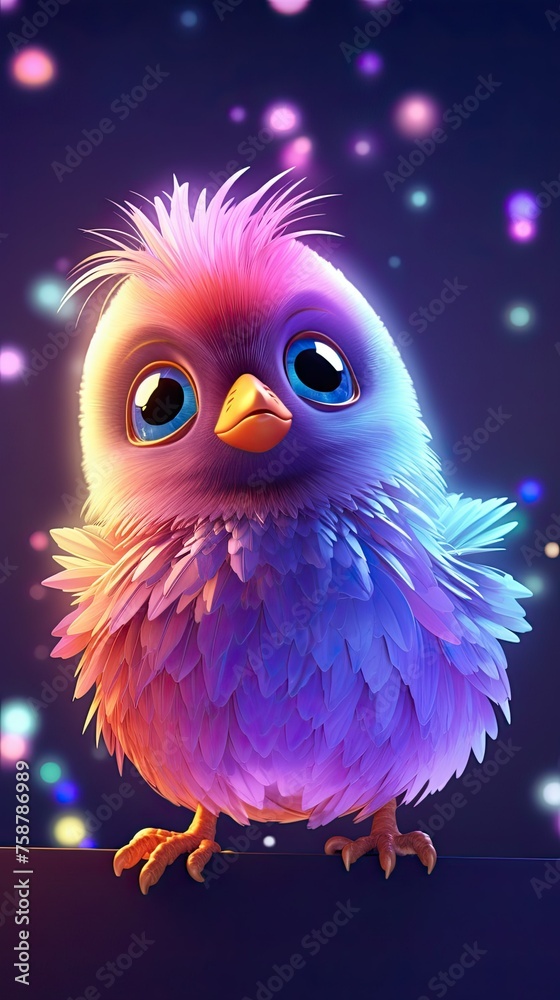 Fototapeta premium Happy Cartoon Bird Background