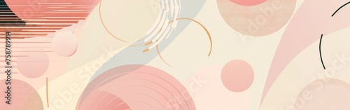 A colorful abstract background with circles and lines. The background is pink and white. The circles are of different sizes and colors. The background is meant to evoke a sense of creativity