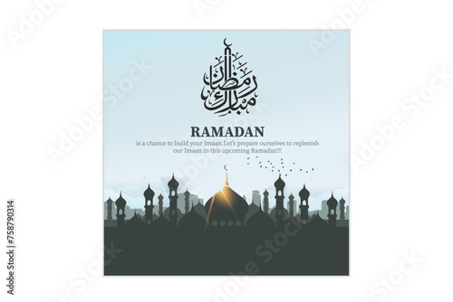 ramadan greeting social media post design.Ramadan kareem design.