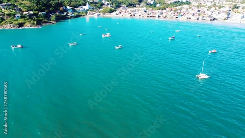 Blue and calm sea in paradisiaca beach brazil photo