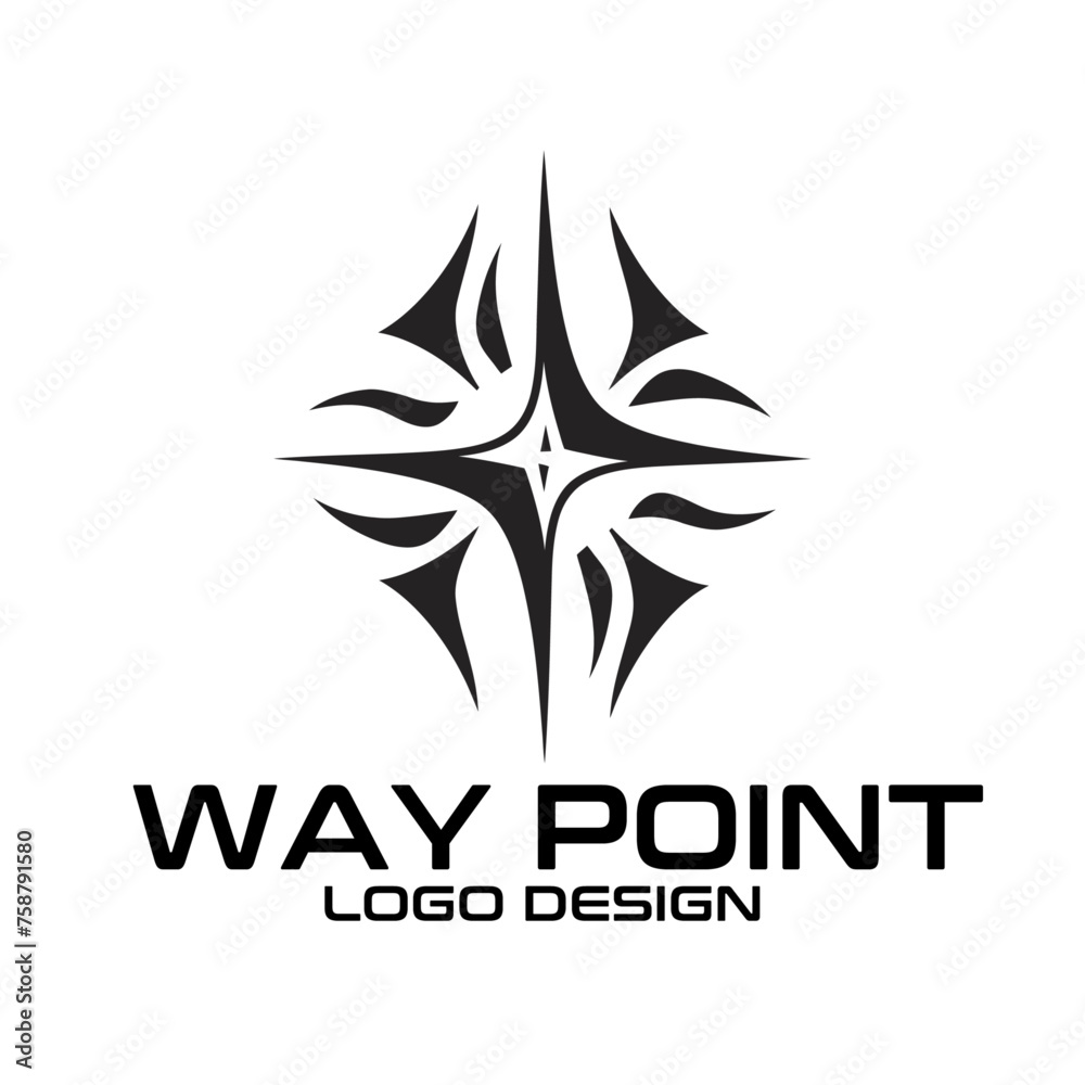 Obraz premium Way Point Vector Logo Design