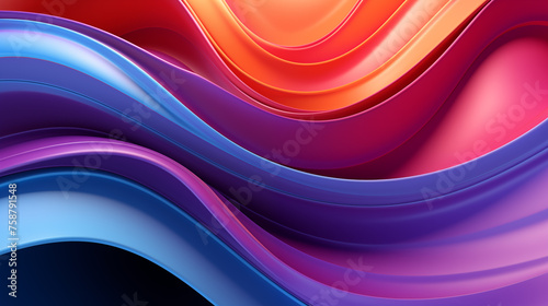 Colorful wavy background with paper cut style. background or wallpaper