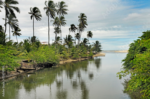 Marape Dunes Beach and Jequie River. North coast  Maceio  Alagoas  Feb 2020