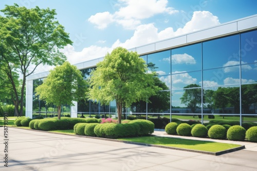 Wallpaper Mural Modern office building exterior with glass facade situated in the vibrant city center Torontodigital.ca