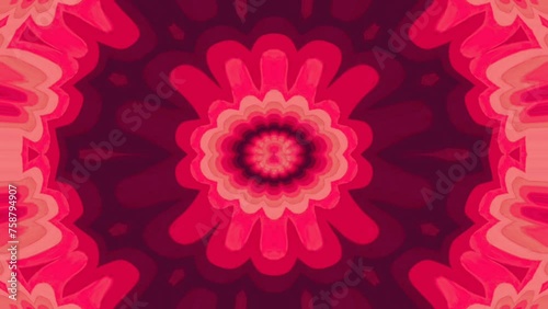 Moving abstract background, throbbing abstract crimson concentric pattern