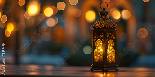 How to decorate with lanterns for Ramadan , A lamp with the word Ramadan on it, 