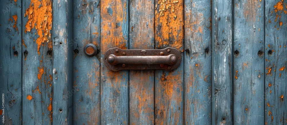 Old wooden door, Transition to a different climate. Climate change concept Old wooden door, Transition to a different climate. Climate change concept
