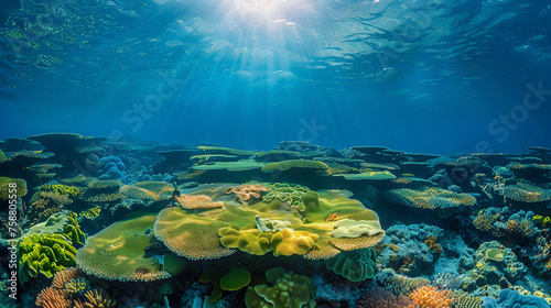 underwater photography of coral reefs with fish and fauna