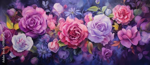 Vibrant violet and rosy blooms © Lasvu