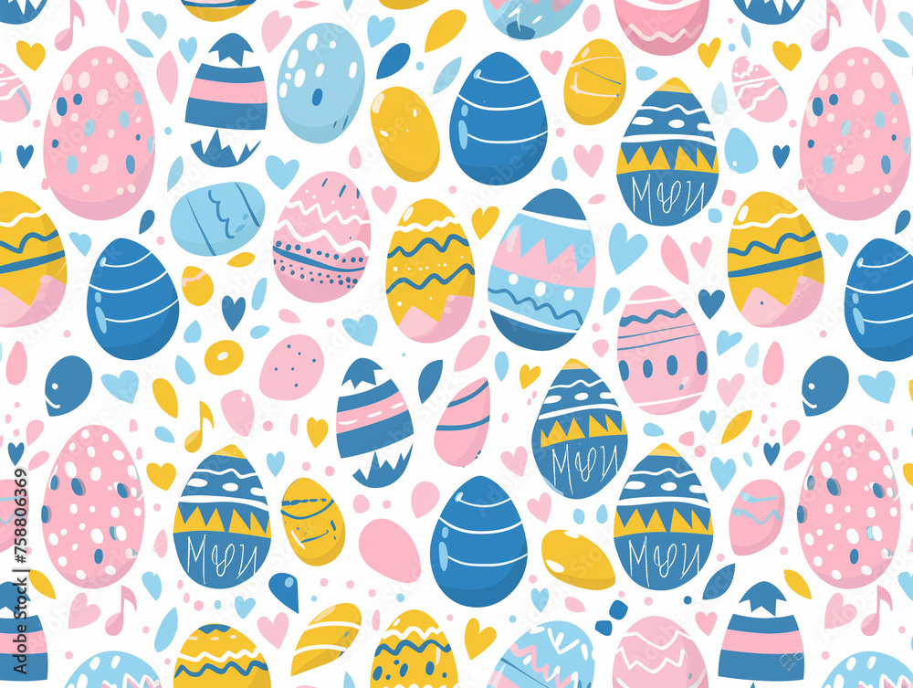 Eastern gift card eggs pattern colorfull Eastern gift card eggs pattern colorfull