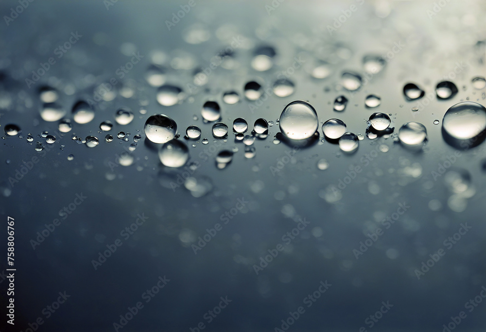 Water drop texture on blue background. stock photo Water drop texture on blue background. stock photo
