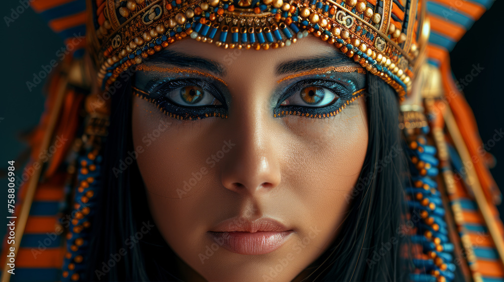 Beautiful Cleopatra, queen of the Ptolemaic Kingdom of Egypt.