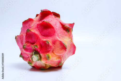 red dragon fruit isolated on white background