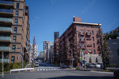 東京渋谷区東四丁目の都市風景