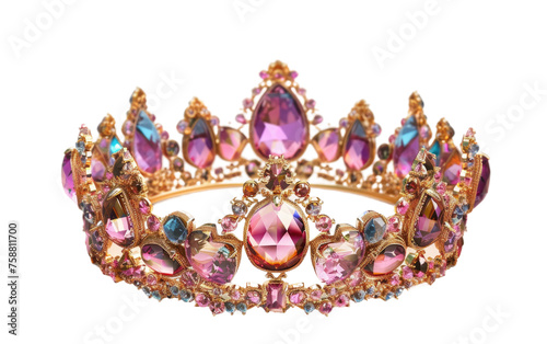 Alexandrite Crown Jewel isolated on transparent Background