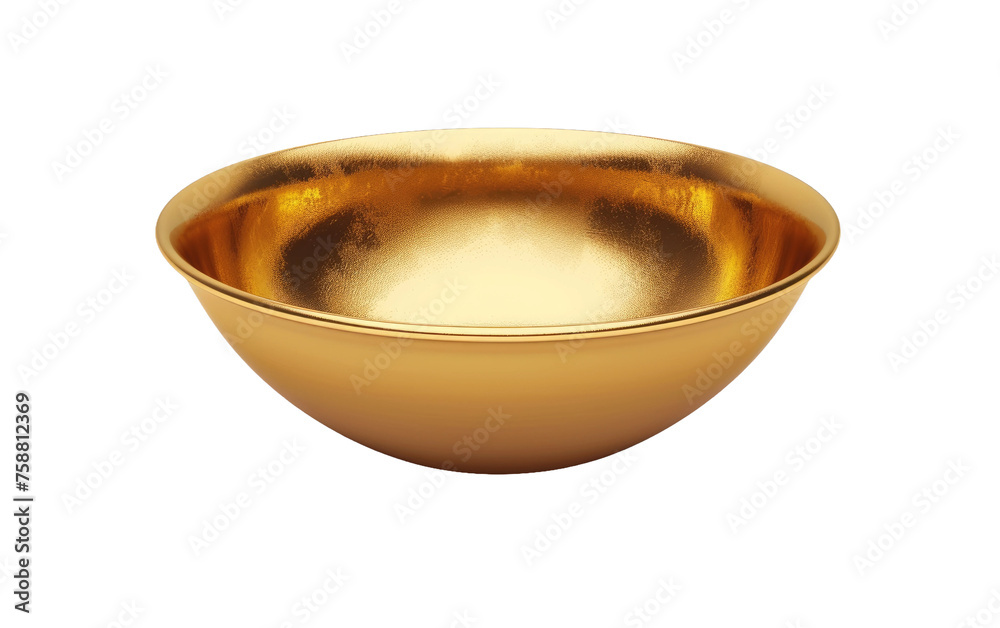Golden Bowl isolated on transparent Background Golden Bowl isolated on transparent Background