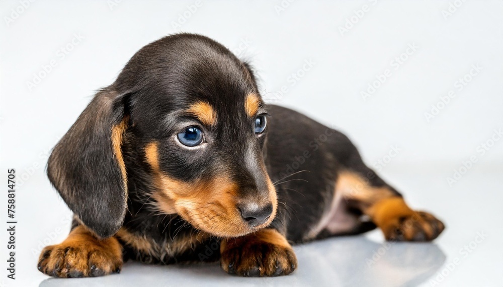 dachshund puppy isolated on white background