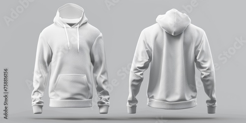 white hoodie mockup Generative AI